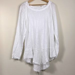 soft surroundings white tunic Long 
sleeve Size S
